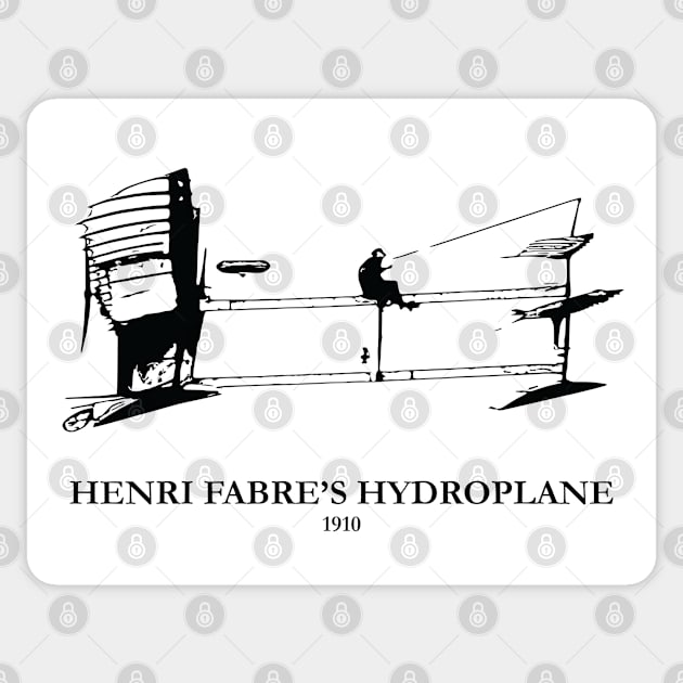 Henri Fabre’s Hydroplane 1910 Seaplane Sticker by Lakeric